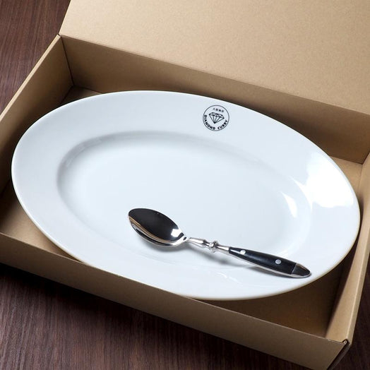 カレー皿（約35.7cm×約25cm×高さ約5cm）＆スプーンセット
